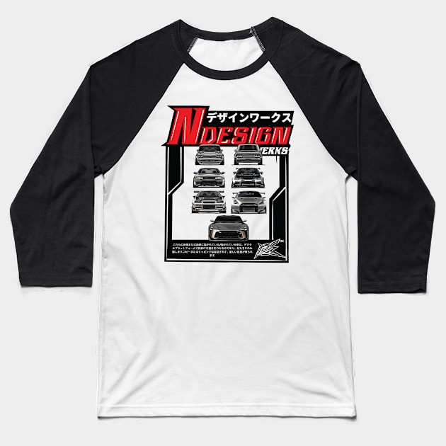 evolution of the nissan gtr Baseball T-Shirt by naquash